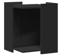 vidaXL Cat Litter Box Enclosure House Engineered Wood Black 42x42x51 cm