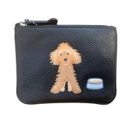 Mala Leather Cockapoo Dog Coin & Card Leather Purse - Black