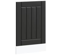 vidaxl Lucca Dishwasher Panel - Black Engineered Wood - Durable Kitchen Front Panel - 45 x 1.5 x 67 cm