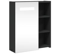 Bathroom Mirror Cabinet with LED Light Illuminated Wall Storage Cabinet vidaXL