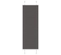 vidaXL Pleated Blind Black 45x150 cm Fabric Width 44.4 cm Polyester, Black