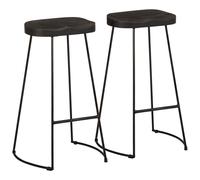 (black, 45 x 40 x 78 cm) vidaXL Gavin Bar Stools Dining Room Chair Seat Stool Solid Mango Wood 2 pcs