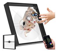 Black,45CM Holographic Display, 3D Hologram Advertising Display Fan, High-lighted LED Light Beads, Mobile App Control, for Exhibitions, Shopping Malls, Cinemas, Airports
