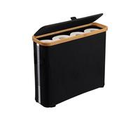 (Black 45x15x35cm) Foldable Large Size Nonwoven Fabric Or Bamboo Fabric Storage With Bin Cover