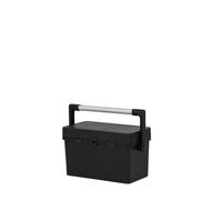 BLACK 46cm Recycled Plastic Lightweight Toolbox Organiser | Portable Tool Boxes Storage Tray | Removable Insert Tray | Utility Toolbox For Home/Garden/Garage.