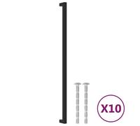 vidaXL Cabinet Handles 10 pcs Black 480 mm Stainless Steel