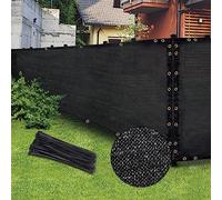 Black 4FT X 50FT Outdoor Privacy Screen - Fence & Mesh Cover, Ideal for Garden, Backyard Privacy, Slats, Freestanding