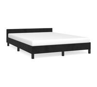 vidaXL Bed Frame without Mattress Black 135x190cm Double Velvet