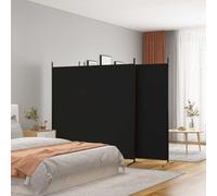 Black 4Panel Room Divider 698x180 cm Fabric for Home Office and Event Separat Partit for Enhanced Privacy and Space ment