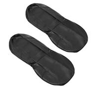 (Black) 4Pcs/Set PU Leather Car Seat Detachable Cover Front Bucket Full Set Chair Protector Universal