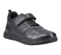 (Black, 5 (Adults')) Hush Puppies Alfie Bungee Snr Leather Boys's Black Shoes