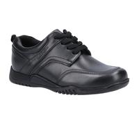 (Black, 5 (Adults')) Hush Puppies Harvey Senior Leather Boys's Black Lace-Up Shoes