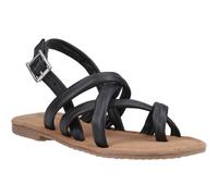(Black, 5 (Adults')) Hush Puppies Hope Leather Women's Black Sandals