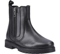 (Black, 5 (Adults')) Hush Puppies Liana Leather Girls's Black Boots