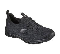 (Black, 5 (Adults')) Skechers Glide Step Textile Women's Black Trainers