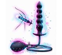 Black 5-Bead Tapered-Tip Trainer, Inflatable Universal Glute Shaping Rod - Q