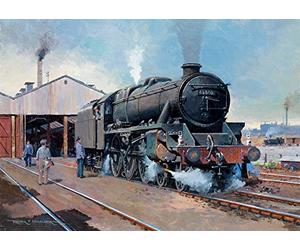 Black 5 Five LMS BR Railway Steam Locomotive Train Fathers Day Birthday Card