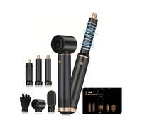 (Black 5 in 1) 5 in 1 Air Styler - Magic Styler - Hair Dryer Brush - Multi use Styling Appliances - Thermal Wrap - for Curling, Straightening
