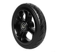 Black 5 Inch Solid Wheel For Electric Scooter And Pushcart Featuring 8mm Axle Hole And 4cm Width Compatible With 5x1.5 And 5x2 Sizes Rubber And Aluminum Alloy Tire Assembly