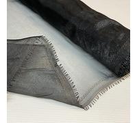 Black 5 Meter Pack Plain Sheer Lightweight Organza Voile Drape Curtain, Wedding, Chair Sash Fabric 150cm Wide