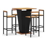 Garden Bar Set Bar Table and Chair Poly Rattan and Solid Wood Acacia vidaXL