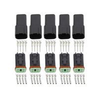 Black 5 Sets 4 Pin DJ3041Y-1.6-11/21 Connectors 04-4P,DT06-4S Automobile Waterproof Wire Electrical Connector Plug/5