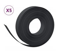 (black, 50 x 0.1 m) vidaXL Garden Edging Patio Lawn Edging Garden Border Rolls 5 pcs Polyethylene