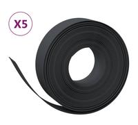 (black, 50 x 0.15 m) vidaXL Garden Edging Patio Lawn Edging Garden Border Rolls 5 pcs Polyethylene