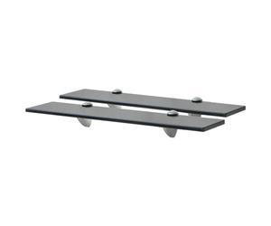 (black, 50 x 10 cm/ 2 pcs) vidaXL 1/2x Wall Floating Shelf Panel Glass Sheet Multi Colours Multi Sizes