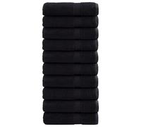 (black, 50 x 100 cm/ 10 pcs) vidaXL Premium Sauna Towels Guest Bath Towel 10 pcs Grey 600gsm 100% Cotton