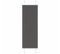 vidaXL Pleated Blind Black 50x100 cm Fabric Width 49.4 cm Polyester, Black