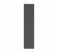 vidaXL Pleated Blind Black 50x200 cm Fabric Width 49.4 cm Polyester, Black