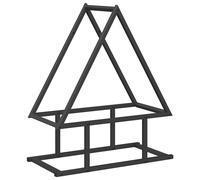 vidaXL Firewood Rack Black 50x25x60 cm Cold-rolled steel