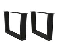 (black, 50 x (30-31.3) cm) vidaXL Dining Table Legs V-Shape Desk Legs Kitchen Furniture Leg 3 pcs Steel