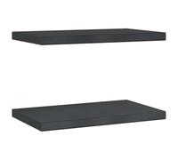 (black, 50 x 30 x 3 cm) vidaXL Wall Shelves Floating Shelf Wall Storage Shelf 2 pcs Stainless Steel