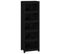 (Black, 50 x 35 x 154 cm) vidaXL Solid Wood Pine Book Cabinet Display Organiser Multi Colours/Sizes
