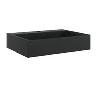 (black, 50 x 38 x 11 cm) vidaXL Wash Basin Vessel Sink Countertop Basin Sink Mineral Cast/Marble Cast