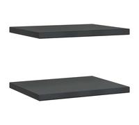 (black, 50 x 40 x 3 cm) vidaXL Wall Shelves Floating Shelf Wall Storage Shelf 2 pcs Stainless Steel