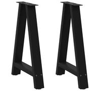 (black, 50 x (72-73) cm) vidaXL Coffee Table Legs A-Shaped Desk Legs Metal Bar Stand DIY 2 pcs Steel