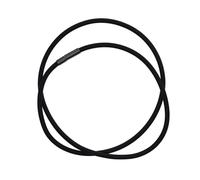 (Black, 50cm) 3mm Black Rubber Necklace Rope Chaim with Copper Clasp Jewelry Findings 45cm