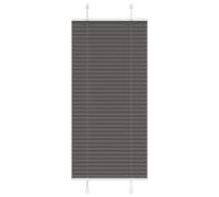 vidaXL Pleated Blind Black 55x100 cm Fabric Width 54.4 cm Polyester
