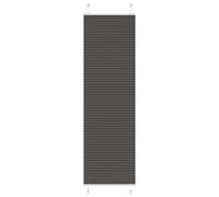 vidaXL Pleated Blind Black 55x200 cm Fabric Width 54.4 cm Polyester