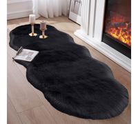 (Black) 55in Extra Large Bedroom Rugs Plush Rugs For Bedroom Rugs Bath Carpet Living Room Runner Rug Soft Comfortable Water Absorption Non Slip Thick Washable