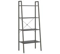 (Black, 56 x 35 x 140 cm (W x D x H)) vidaXL Standing Shelf Storage Organiser Shelf Rack Ladder Shelf Bookshelf