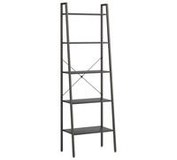 (black, 56 x 35 x 174 cm) vidaXL Standing Shelf Storage Organiser Shelf Rack Ladder Shelf Bookshelf