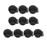 Black 57mm round Speaker Grille Housing with Handle 10 Pack | Plastic Shell, Metal Diaphragm, Quick Mounting, for Tweeter Drivers and Home Audio Devices