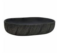 (black, 59 x 40 x 14 cm) vidaXL Countertop Basin Bathroom Sink Wash Basin Vessel Sink Oval Ceramic