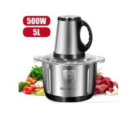 (Black 5L 500W) 2L-5L Electric Meat Grinder Mincer Mixer Home Blender Mini Food Chopper Processor