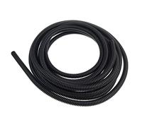 Black 5M Length Flexible Corrugated Bellow Conduit Protective Tube Pipe Hose Sleeve for Car,Garden,Office Electric Wiring 7mm*10mm …