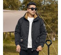 (black, 5XL) Winter plus size Men's Thickened Cotton-padded Jacket Coat Plus Fat Man Fashionable Fat Man Cotton-padded Jacket Thickened Cotton-padded Jacket